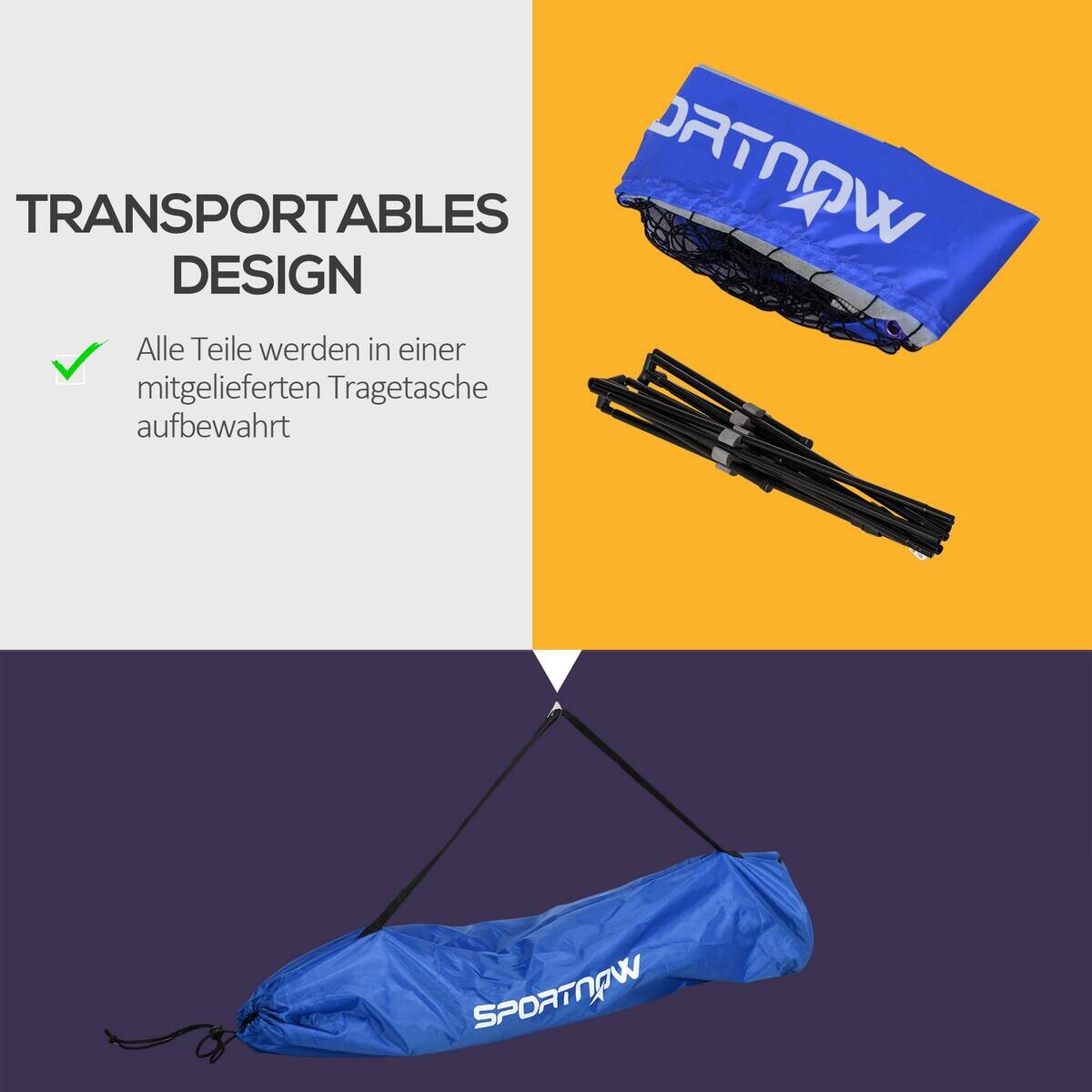 SPORTNOW Outdoor-Aktivitäten blau Edelstahl B/H/L: ca. 103x310x155 cm