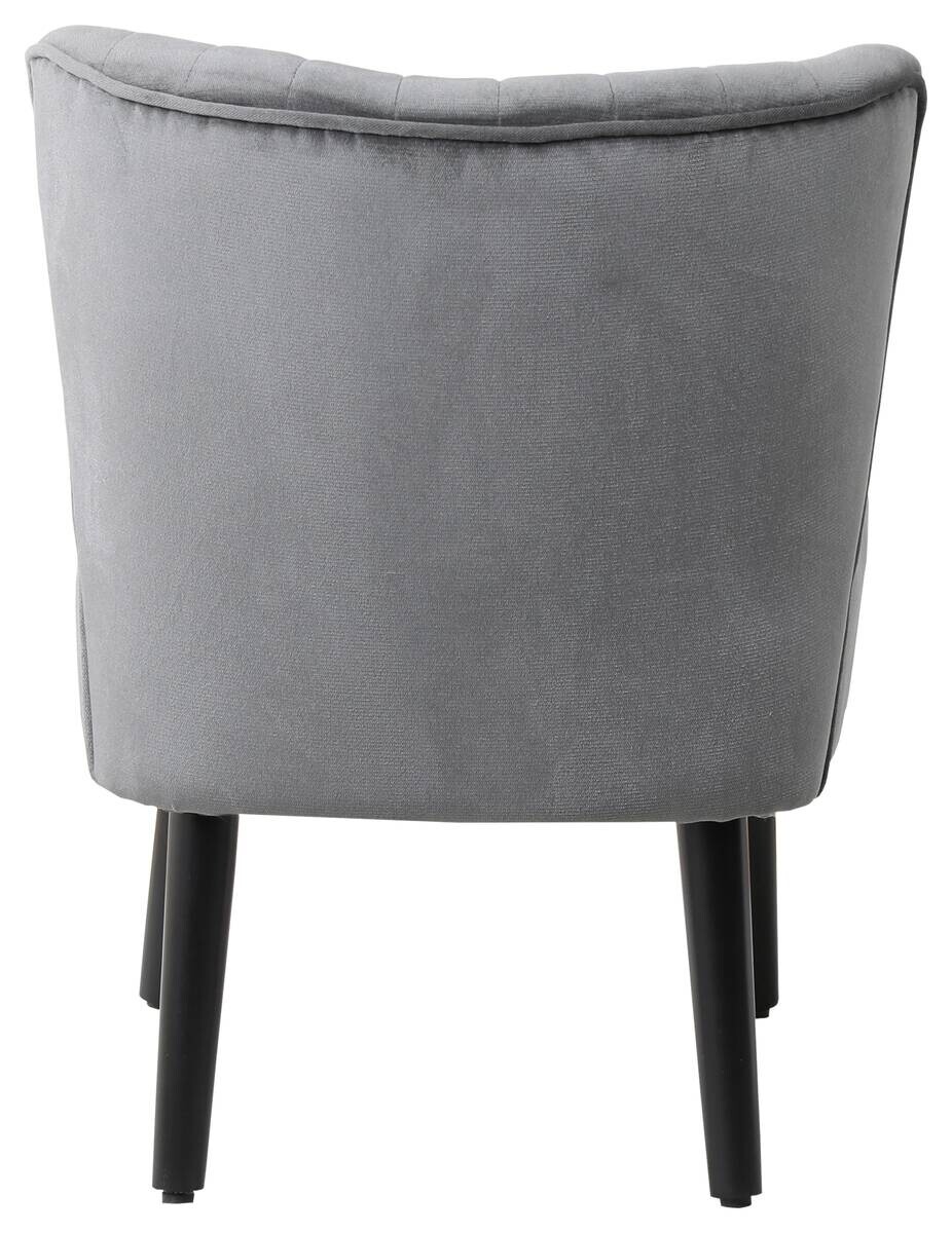 Sessel Emily grau Microfaser B/H/T: ca. 57x76x72 cm