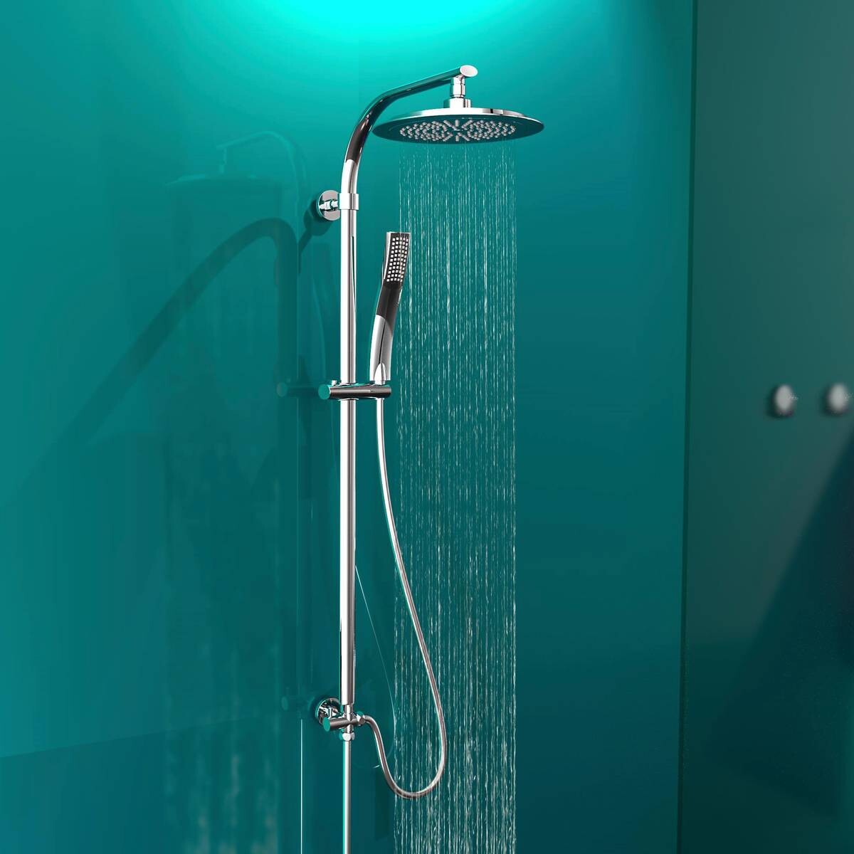 Eisl Überkopf-Brauseset STILOVAL Chrom B/H/T: ca. 32,4x102,7x7,2 cm