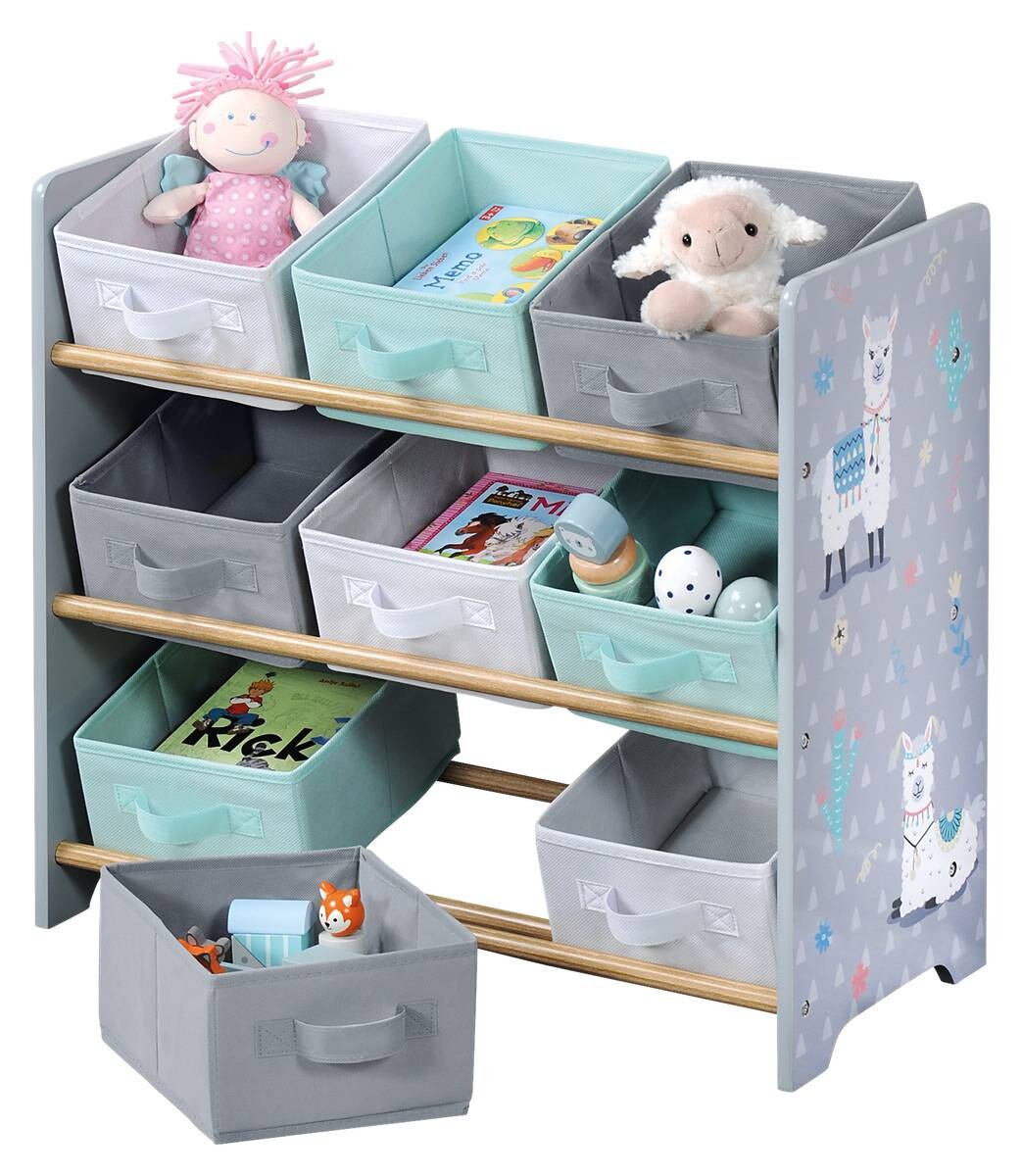 Kesper Aufbewahrungsregal Alpaka multicolor Holz B/H/T: ca. 65x60x30 cm