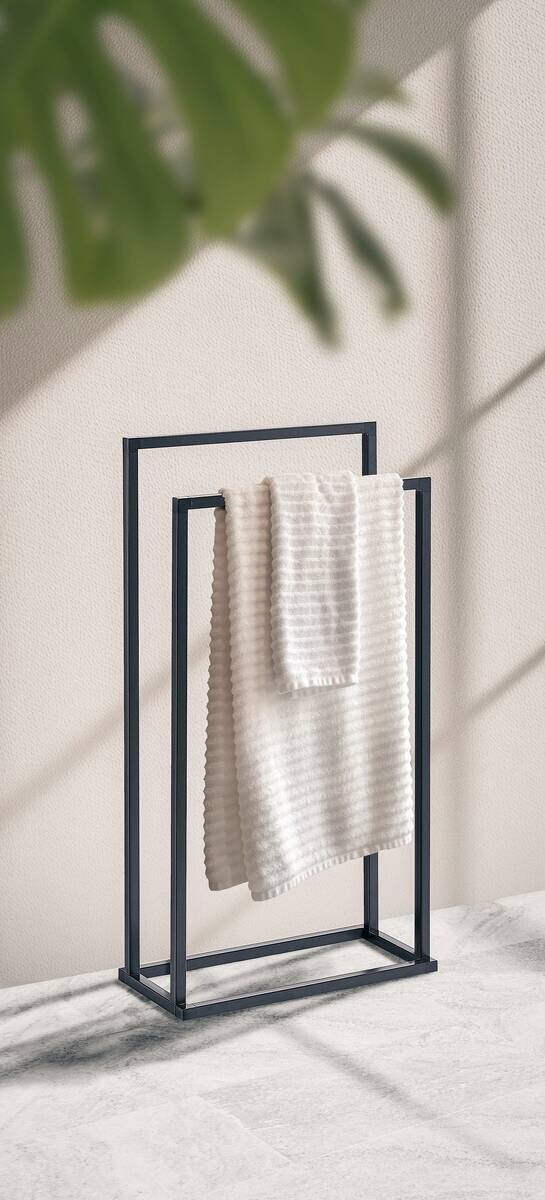POCOline Handtuchhalter schwarz Stahl B/H/T: ca. 45x85x21 cm