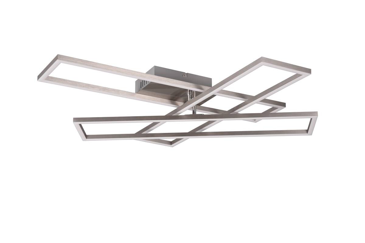 Reality LED-Deckenleuchte R64423107 Corso nickel matt Metall B/H/T: ca. 66x10x60 cm 1 Brennstellen