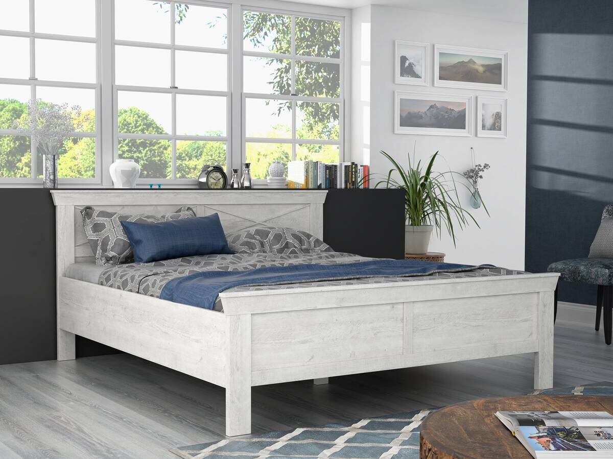 Bett weiß Pinie Nachbildung Liegefläche B/L: ca. 180x200 cm