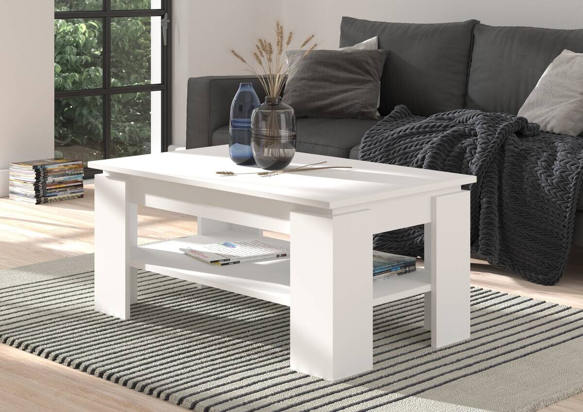 xonox.home Couchtisch Titan weiß B/H/T: ca. 100x45x60 cm