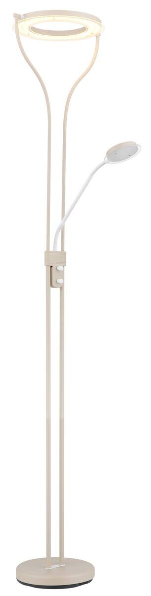 GLOBO Stehlampe weiß sand Satiniert Glas Metall B/H/L: ca. 31x194x35 cm null 1 Brennstellen
