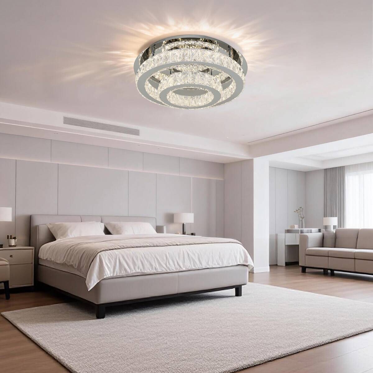 POCOline LED-Deckenleuchte Hanna Metall B/H/L: ca. 50x15,5x50 cm