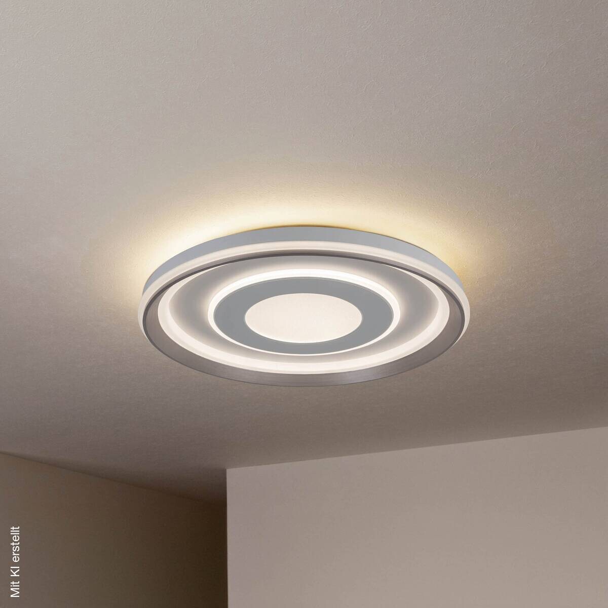 Näve Leuchten LED-Deckenleuchte weiß Kunststoff Metall B/H/T/D: ca. 50x7,5x50x50 cm