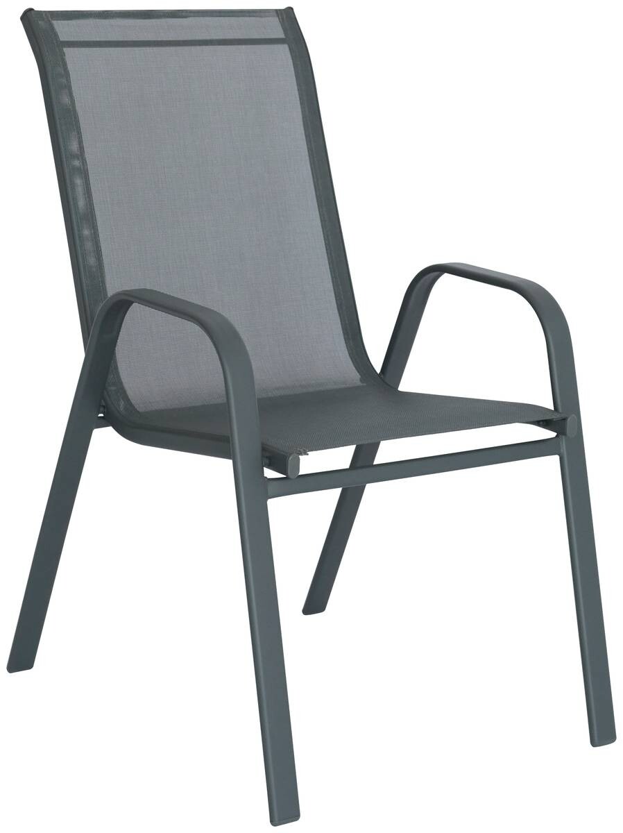 POCOline Stapelsessel Malta anthrazit Stahl B/H/L: ca. 55x93x74 cm