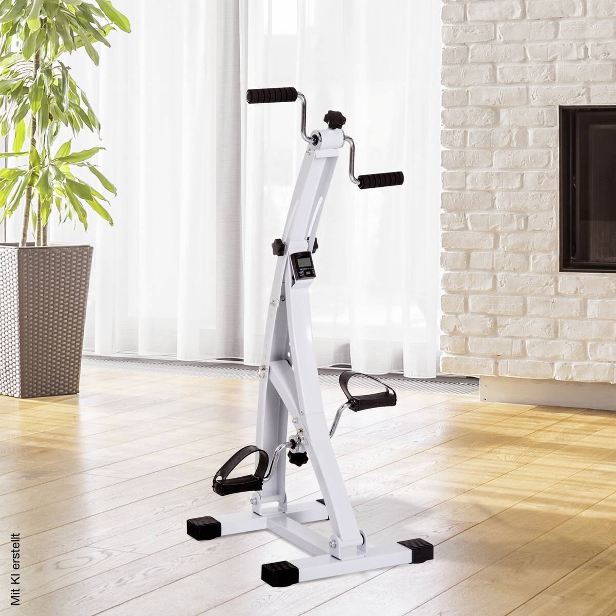 HOMCOM Bewegungstrainer weiß Stahl B/H/L: ca. 50x96x41 cm