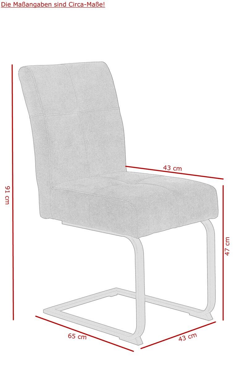 Essgruppe Luise grau Eiche Microfaser B/H/T: ca. 180x76x90 cm
