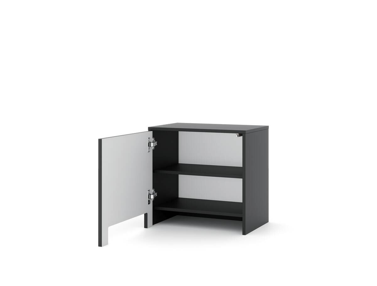 Nachtkonsole ARCO schwarz B/H/T: ca. 50x49x35 cm