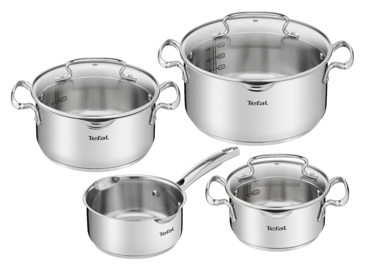 Tefal Topfset silber Edelstahl 7 tlg.