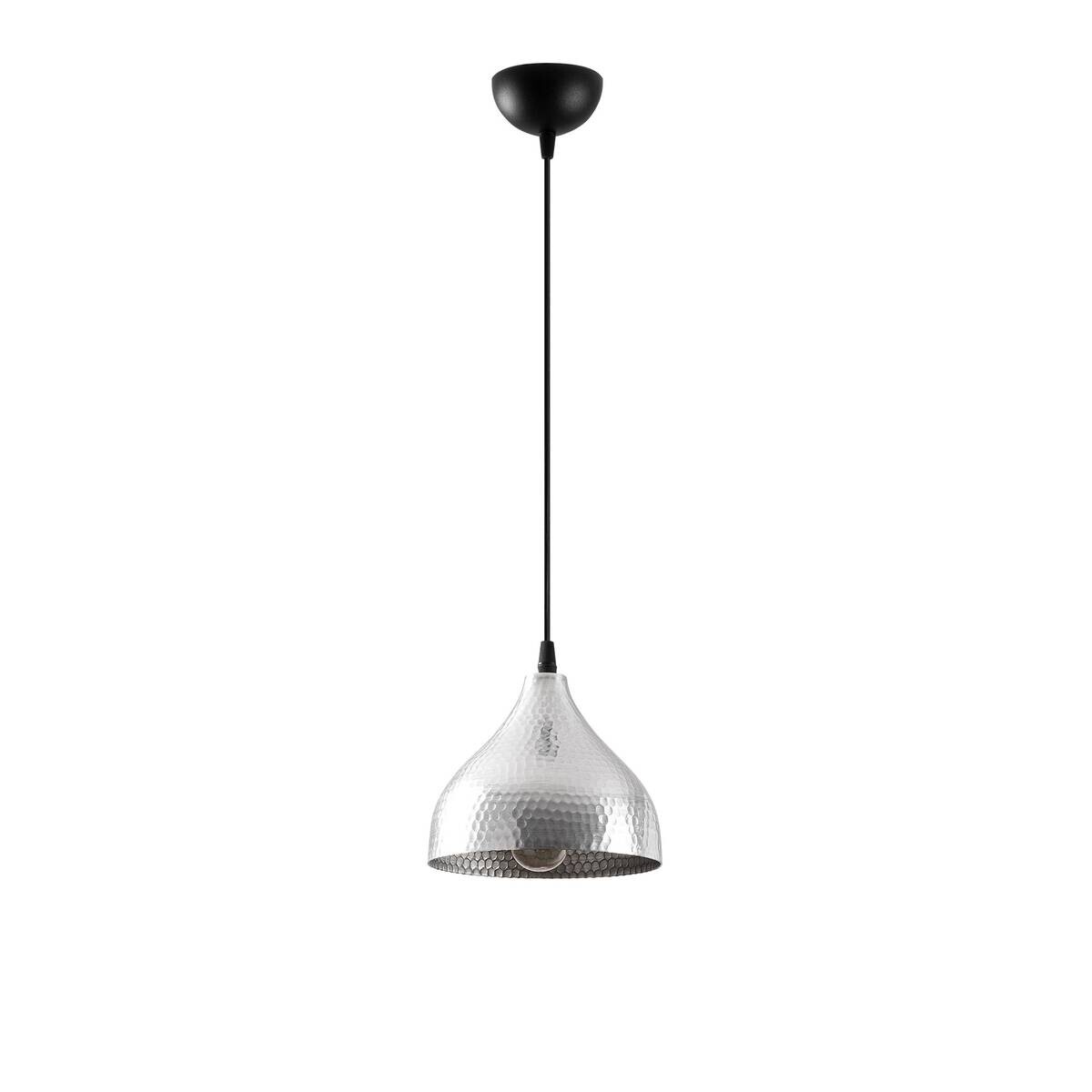 Opviq Pendelleuchte silber B/H/T: ca. 18x114x18 cm E27 1 Brennstellen