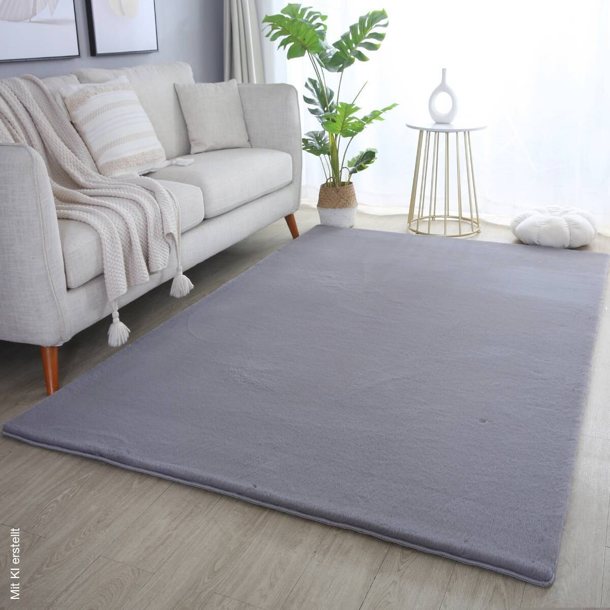 Ayyildiz Teppich POUFFY grau B/L: ca. 200x290 cm