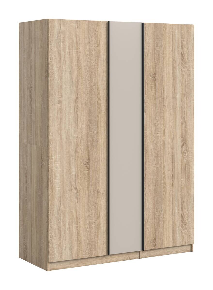 Kleiderschrank OAKLAND Eiche Sonoma Nachbildung Cashmere B/H/T: ca. 130x183x53 cm