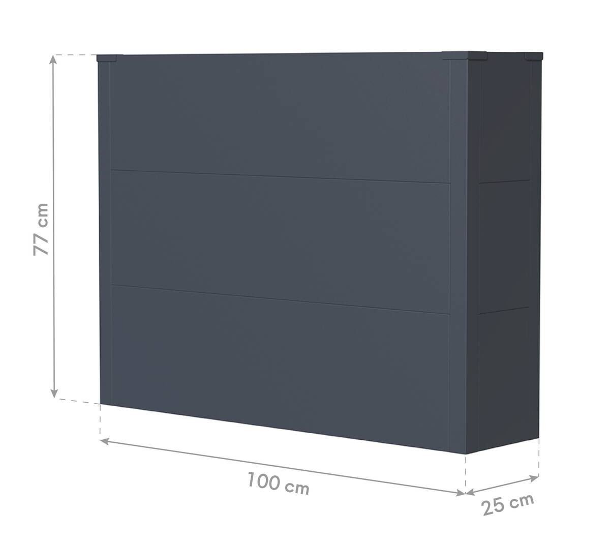 Westmann Pflanzkasten Talus anthrazit Metall B/H/T: ca. 100x77x25 cm