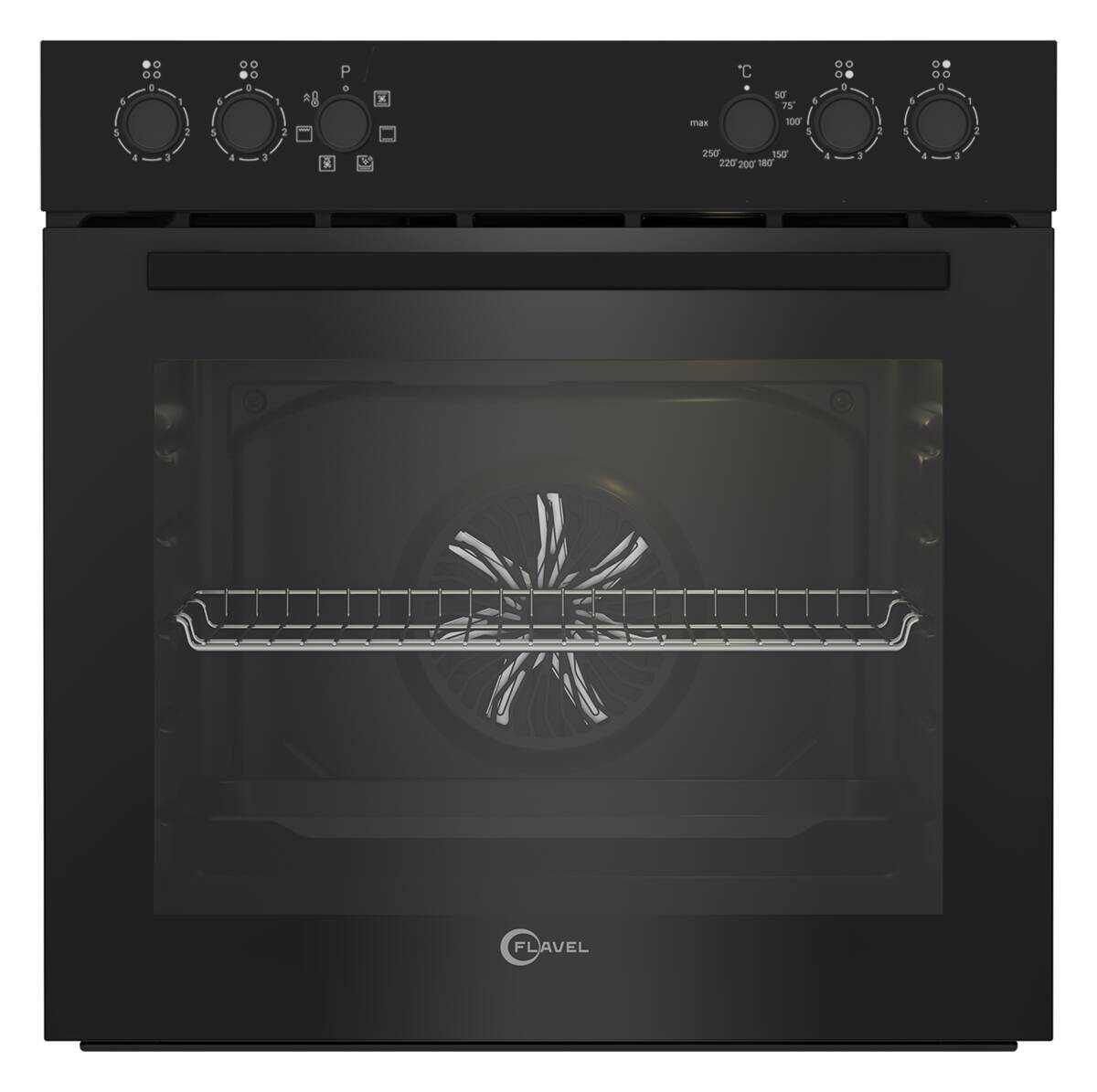 FLAVEL Einbauherdset FLS22061B schwarz B/H/T: ca. 59,4x59,5x56,7 cm