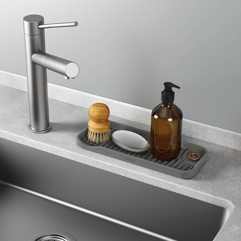 Metaltex Haushaltshelfer grau Silikon B/H/L: ca. 9x27x1,2 cm