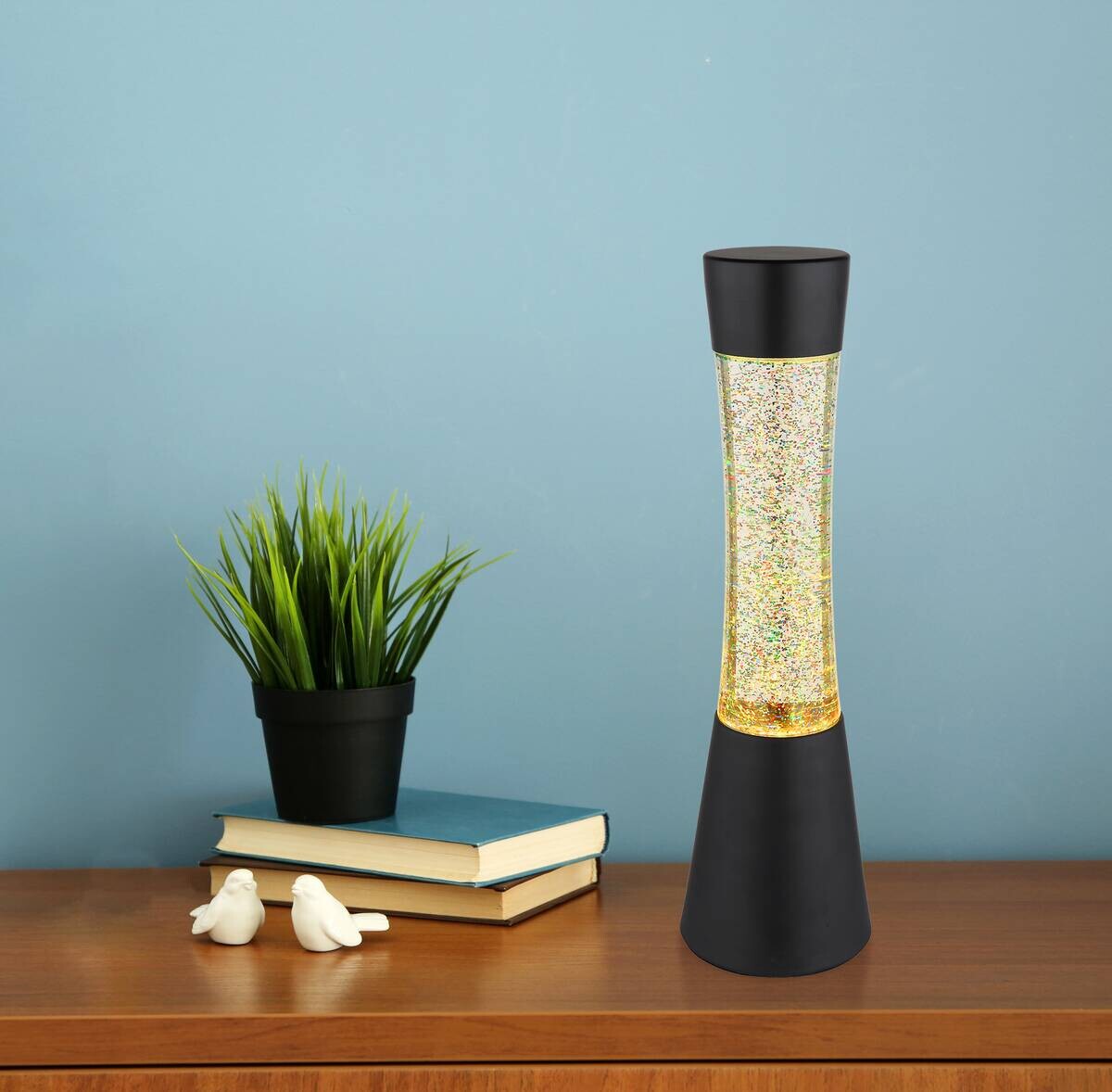 GLOBO LED-Tischleuchte Sparkle schwarz klar PVC Glas H/D: ca. 39,3x11,2 cm 1 Brennstellen