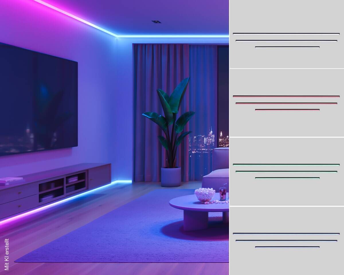 Nolo LED-Akustikpaneelbeleuchtung Line schwarz