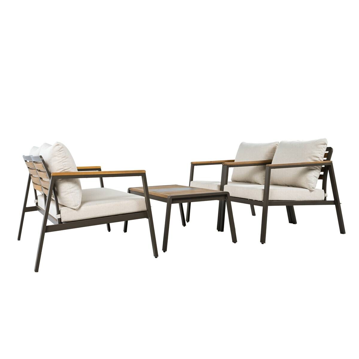 POCOline Gartensitzgruppe Grasse taupe Stahl