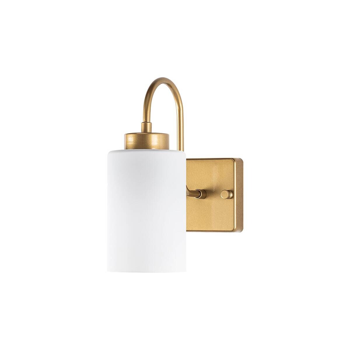 Opviq Wandleuchte gold weiß Metall Glas B/H/L: ca. 23x24x10 cm E27 1 Brennstellen
