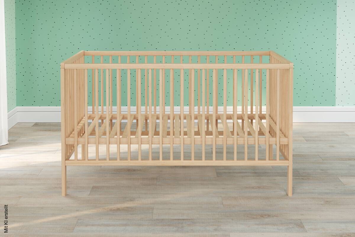 Babybett buche B/H/T: ca. 144x84x78 cm Liegefläche B/L: ca. 70x140 cm