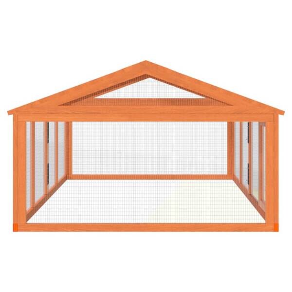 vidaXL Freilaufgehege braun Kiefer B/H/L: ca. 112,5x74x200 cm