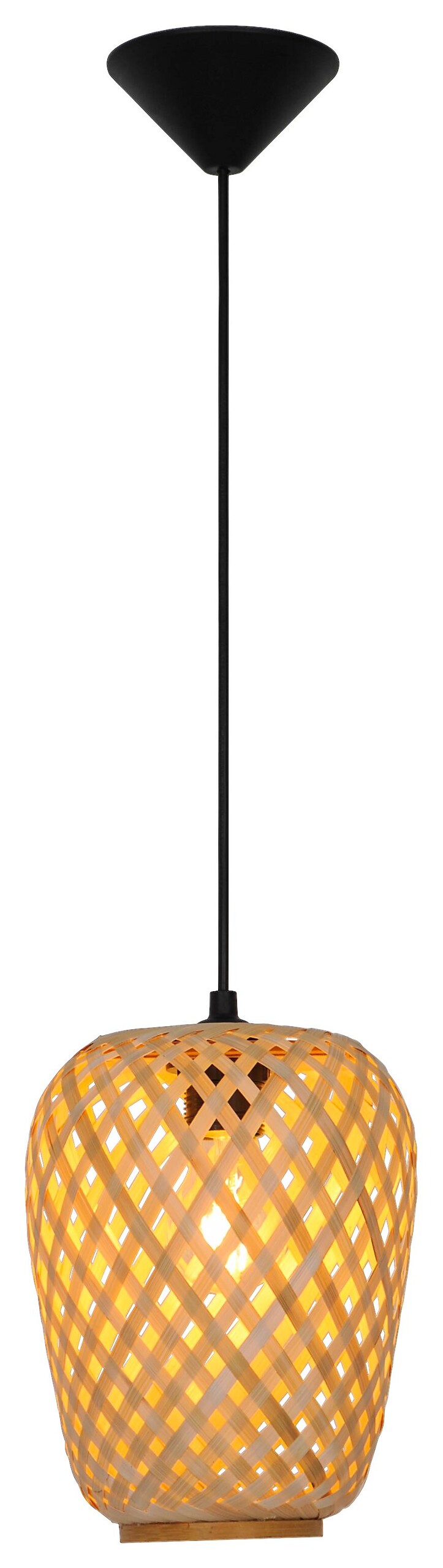 POCOline Pendelleuchte Salome Bambus H/D: ca. 23x19 cm E27 1 Brennstellen