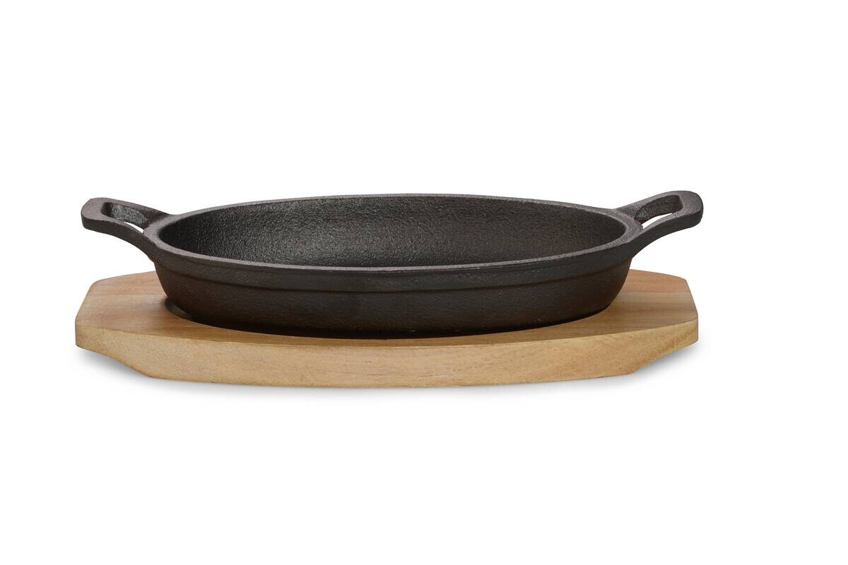 ECHTWERK Servierpfanne Big schwarz Eisen B/H/L: ca. 12x4,5x22 cm