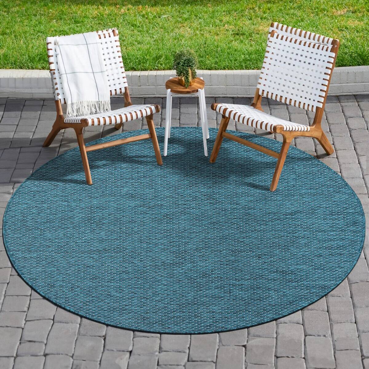 Sanat Outdoorteppich MELISSA blau B/L: ca. 200x200 cm