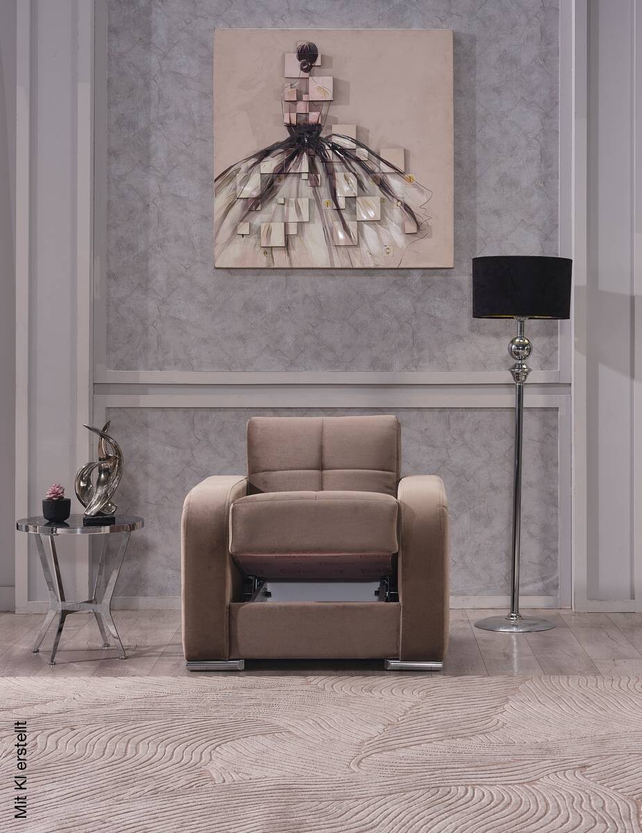 Sofa 3-2-1 Orlando graubraun B/H/T: ca. 228x84x86 cm