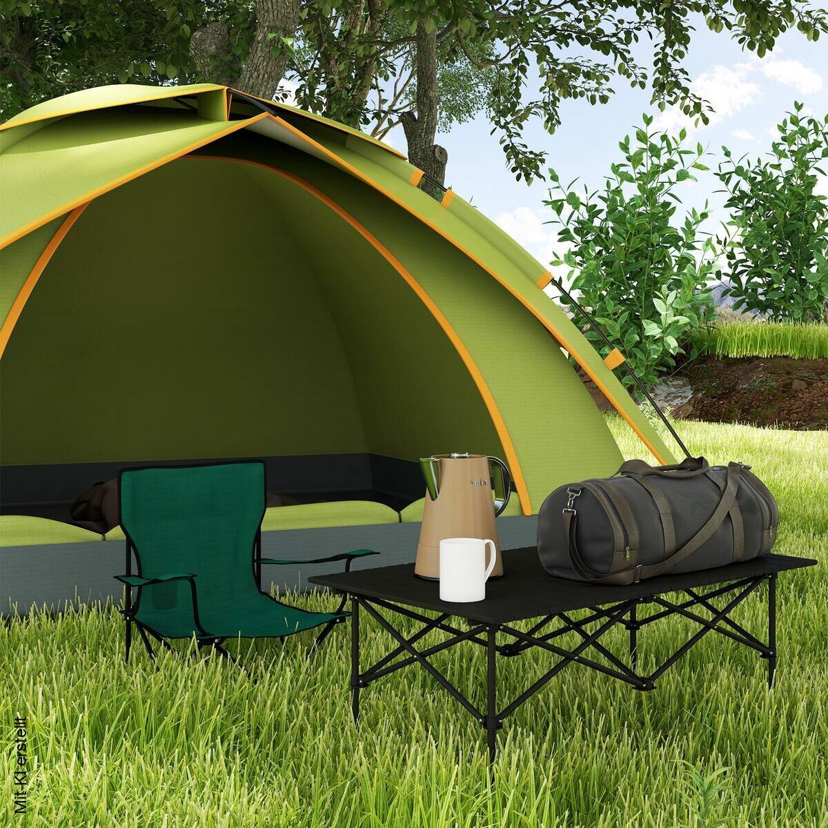 Outsunny Campingtisch schwarz Aluminium B/H/L: ca. 55x50x95 cm
