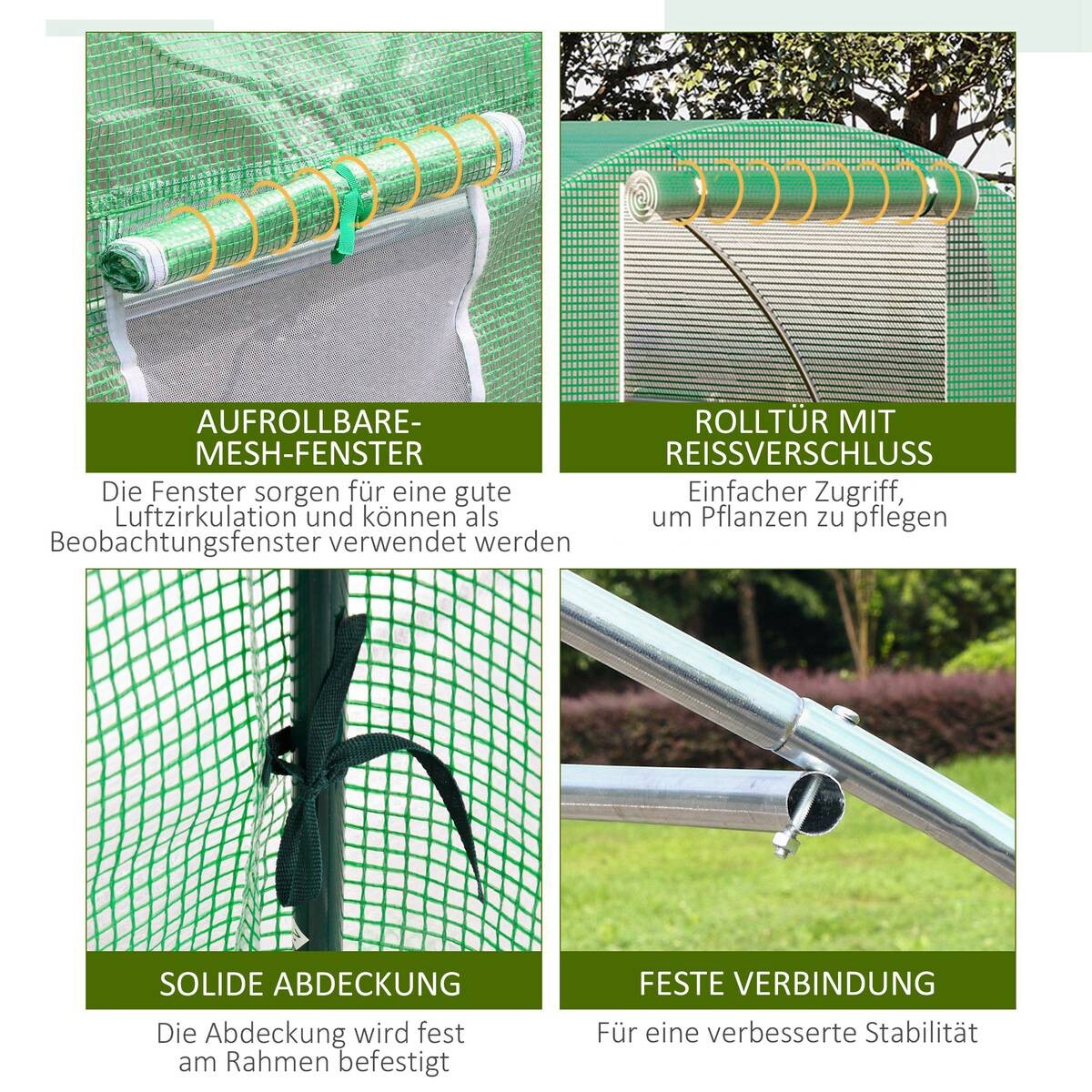 Outsunny Gewächshaus B/H/L: ca. 300x200x300 cm