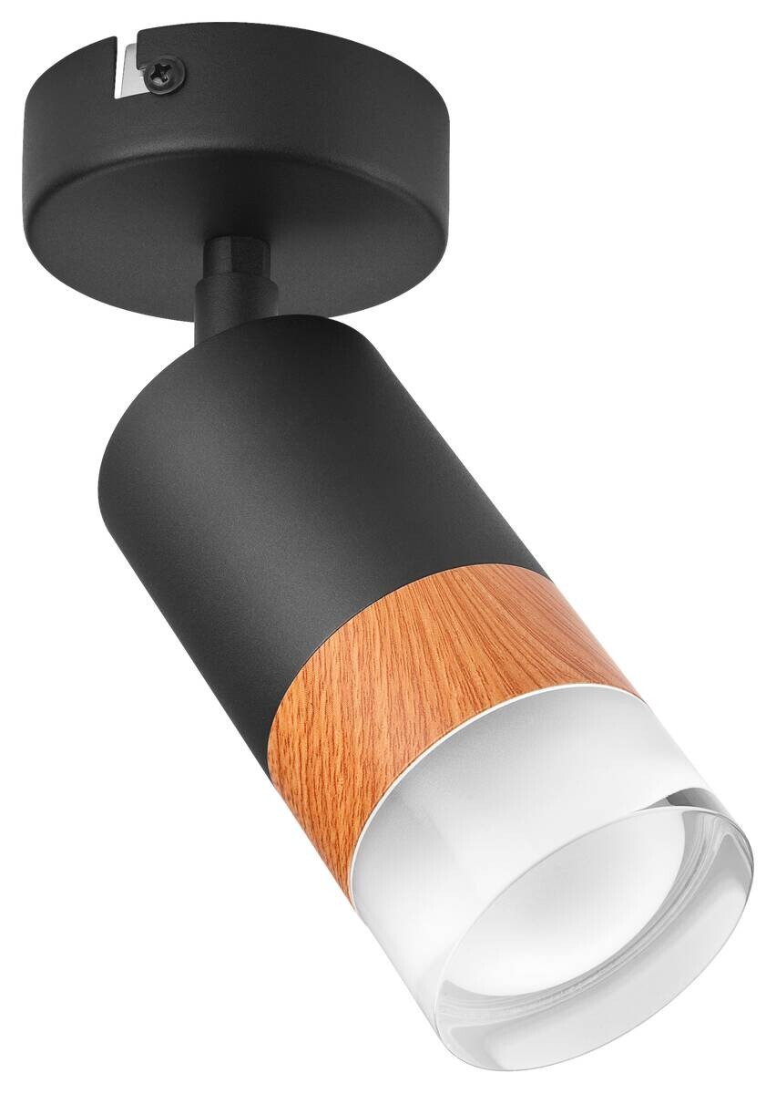 Lamkur Deckenleuchte schwarz Glas Stahl B/H/L: ca. 8x19x8 cm 1 Brennstellen