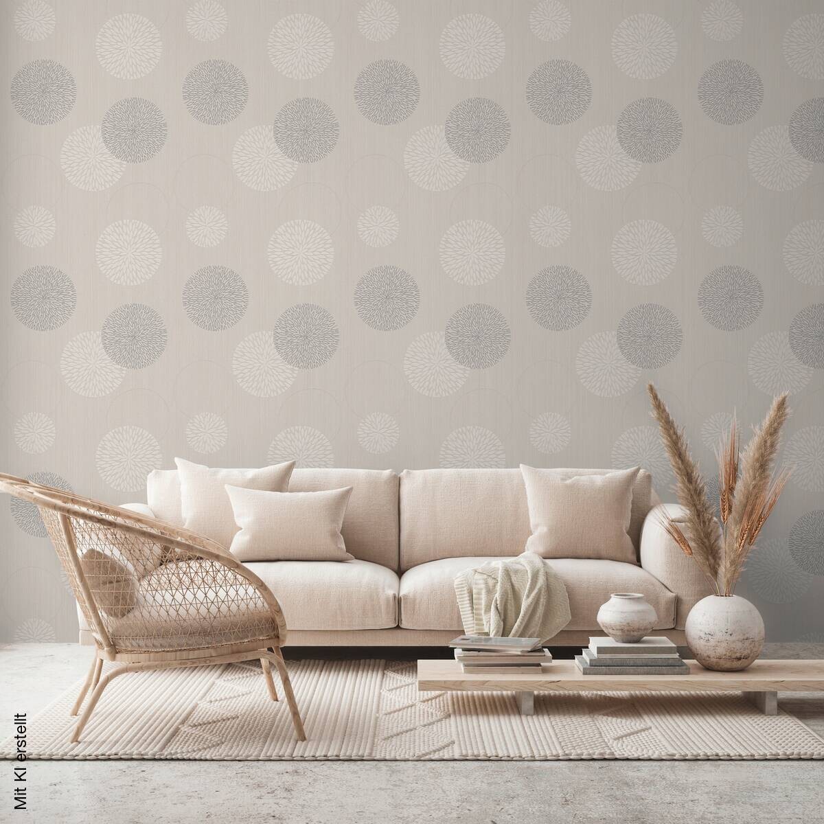 A.S.Creation Vliestapete Best of Vlies Punkte beige B/L: ca. 53x1005 cm