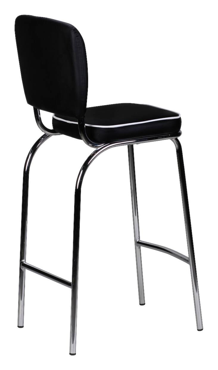 Barhocker schwarz weiß Kunstleder Kunstleder B/H/T: ca. 40x110x38 cm