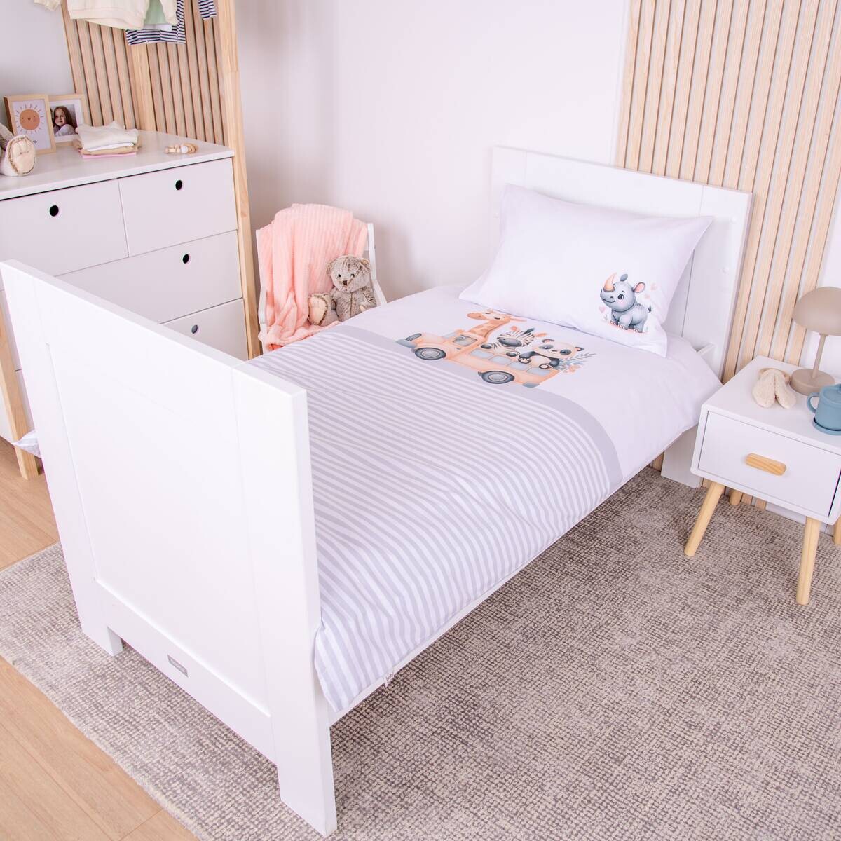 Baumwoll Bettwäsche Adventure Buddies weiß Baumwolle