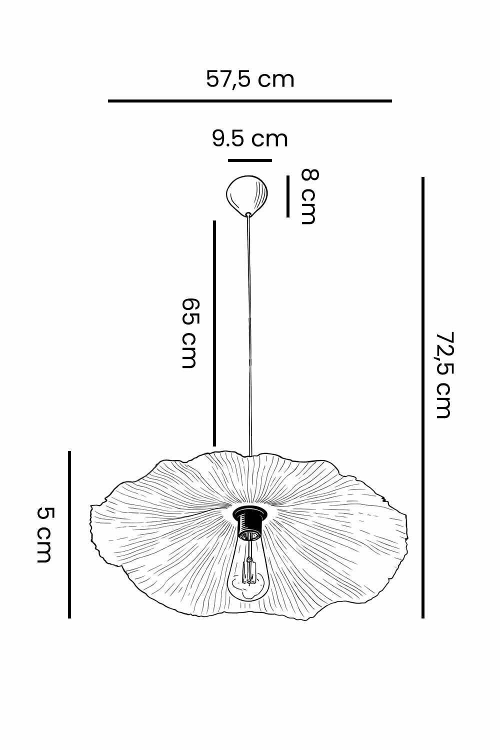Opviq Pendelleuchte weiß Kunststoff B/H/T/L/D: ca. 58x75x58x58x58 cm E27 1 Brennstellen