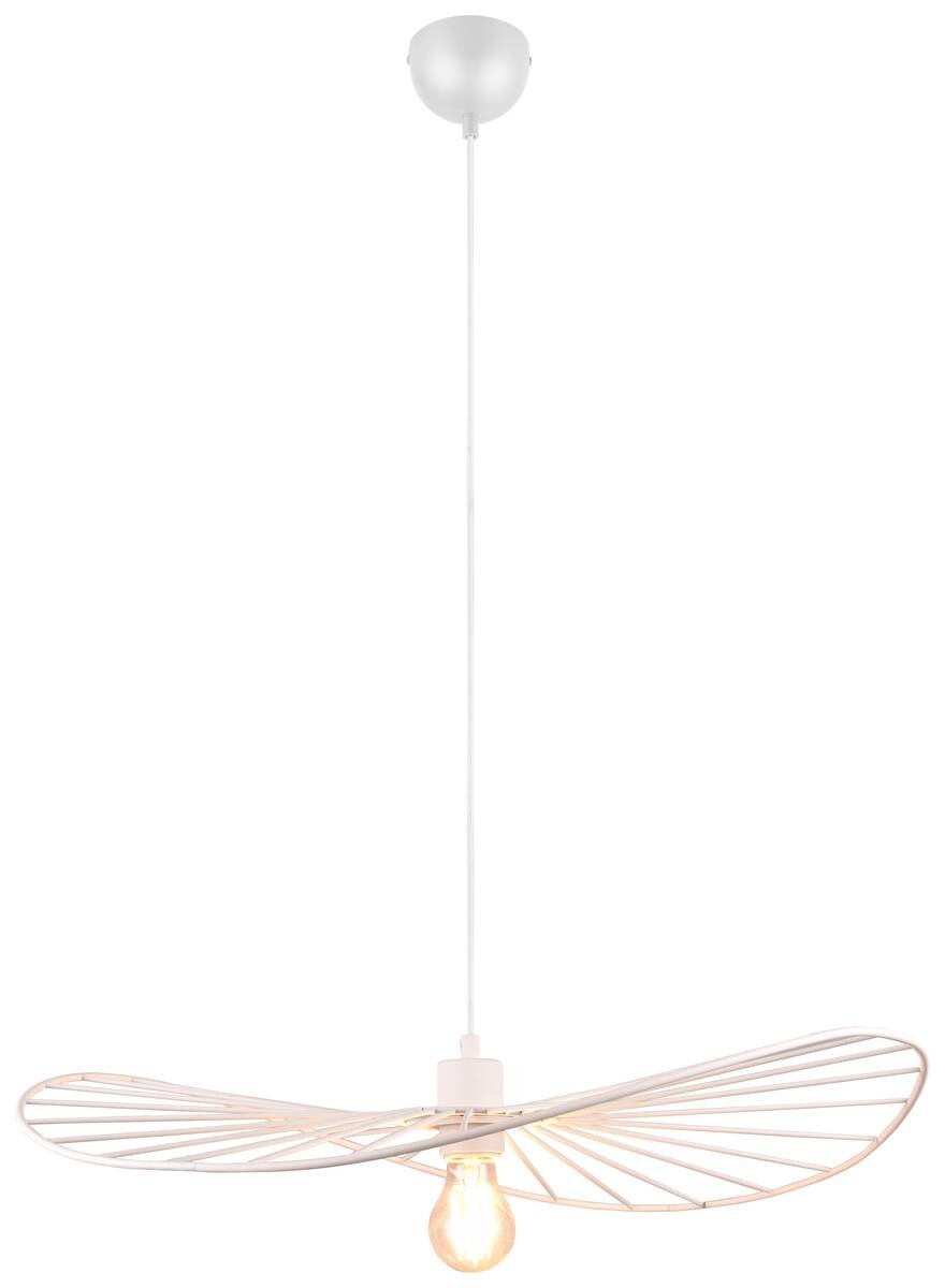 Reality Pendelleuchte R31451031 Chapeau weiß Metall H/D: ca. 150x60 cm E27 1 Brennstellen