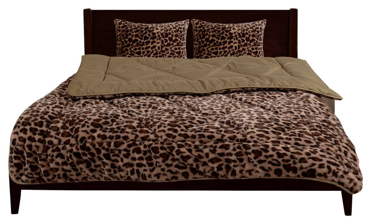 Steppbett braun Polyester B/L: ca. 135x200 cm