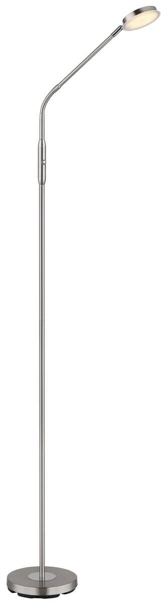 GLOBO Stehlampe nickel matt Metall B/H/L: ca. 20x173x52 cm 1 Brennstellen