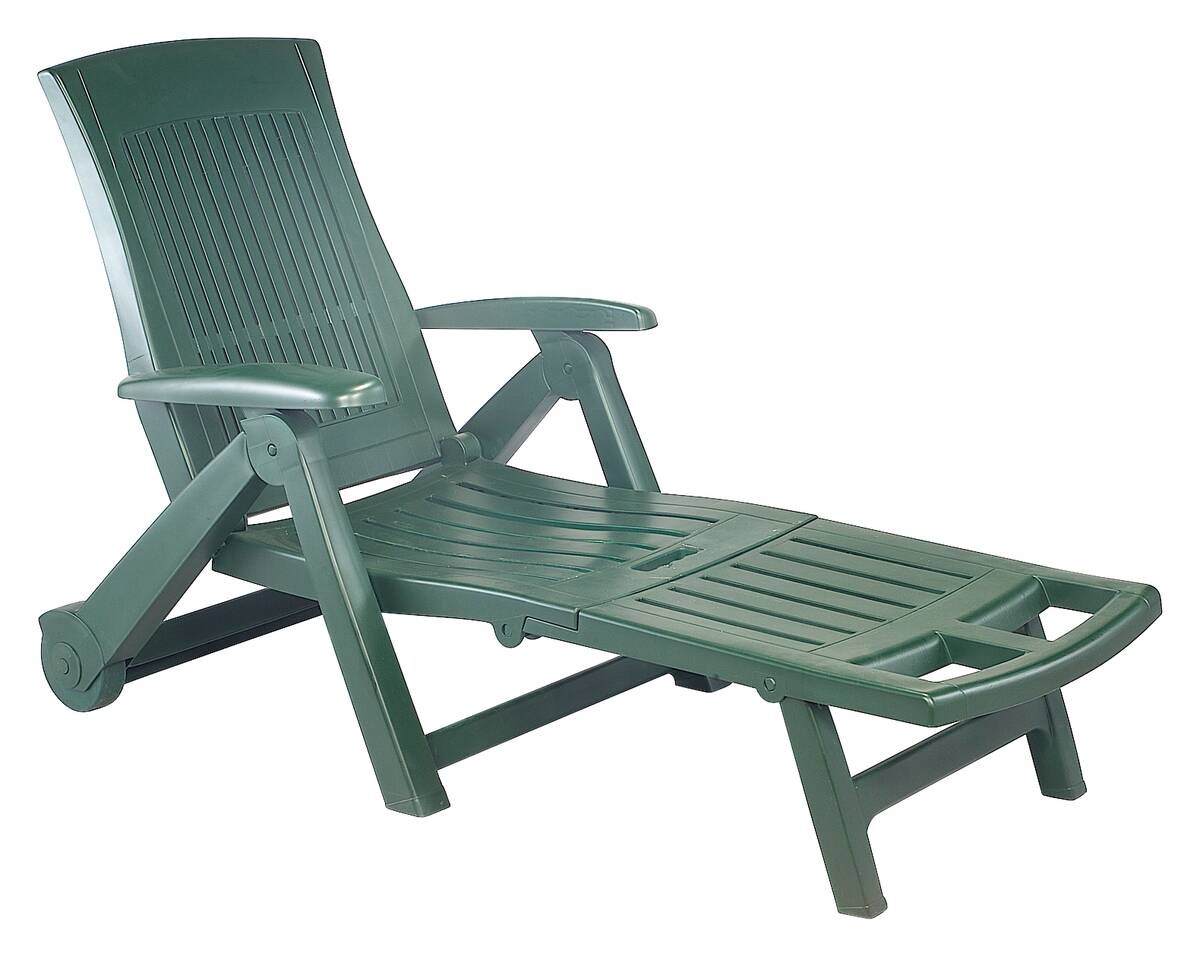 ProGarden Gartenliege Zircone grün Kunststoff B/H/L: ca. 72x101x195 cm