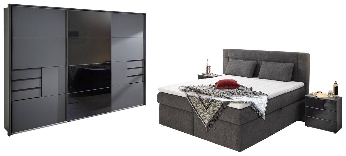 Boxbett dunkelgrau Liegefläche B/L: ca. 200x180 cm