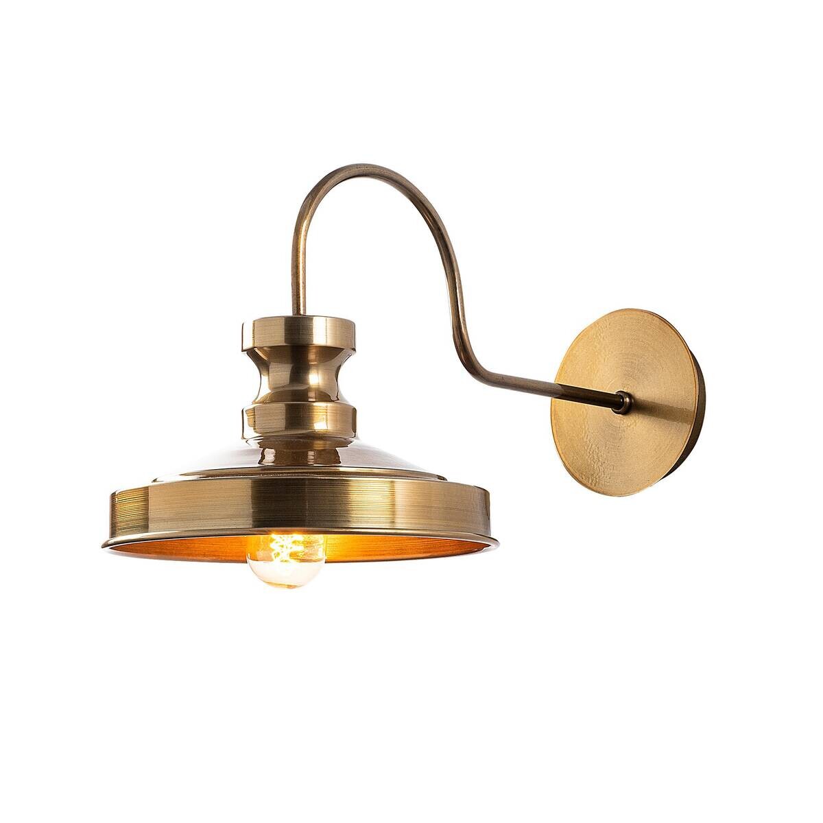 Opviq Wandleuchte Berceste gold Metall B/H/T/L: ca. 42x23x42x22 cm E27 1 Brennstellen