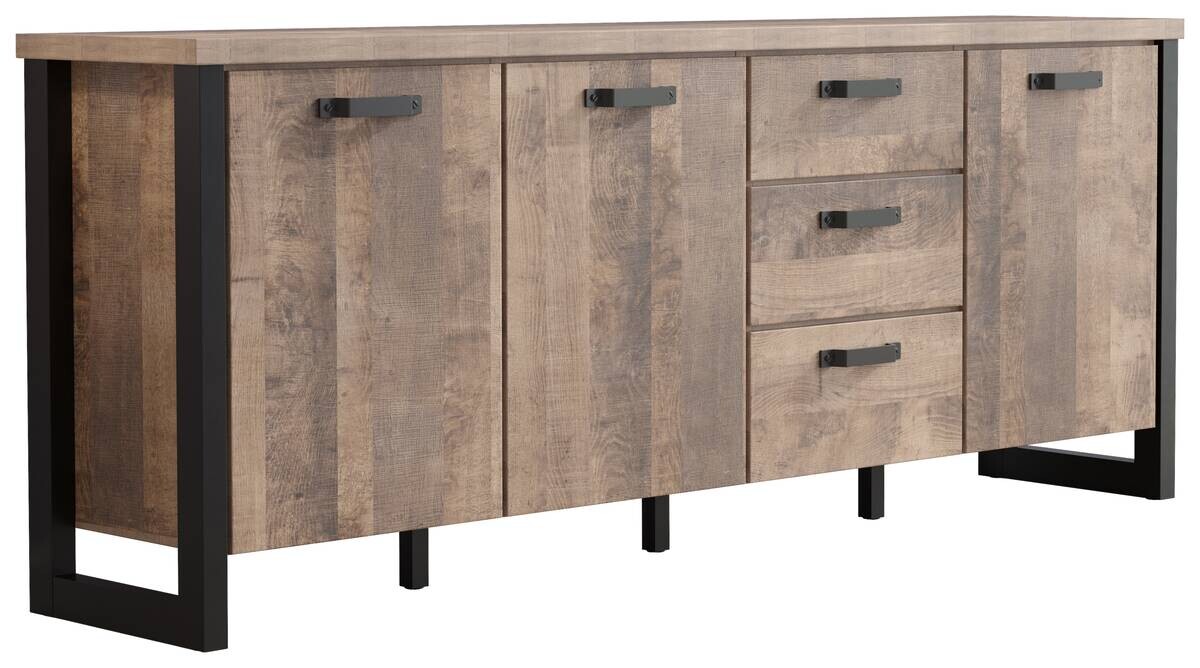Sideboard Emile Eiche Tabak Nachbildung B/H/T: ca. 214x86x45 cm