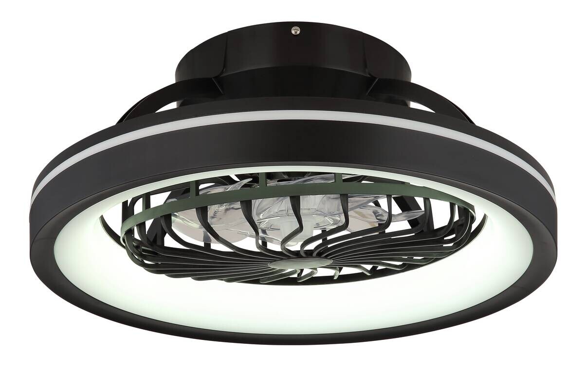 GLOBO LED-Deckenventilator DEANNE 3665 Opal schwarz H/D: ca. 20x48 cm max. 40 W