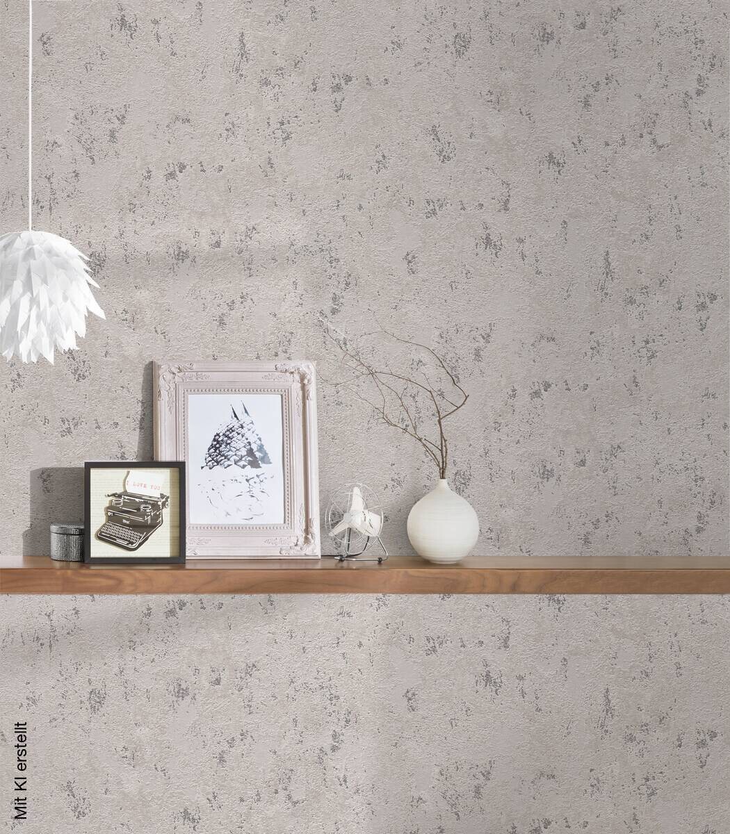 A.S.Creation Vliestapete silber beige B/H/D: ca. 53x1005x9 cm