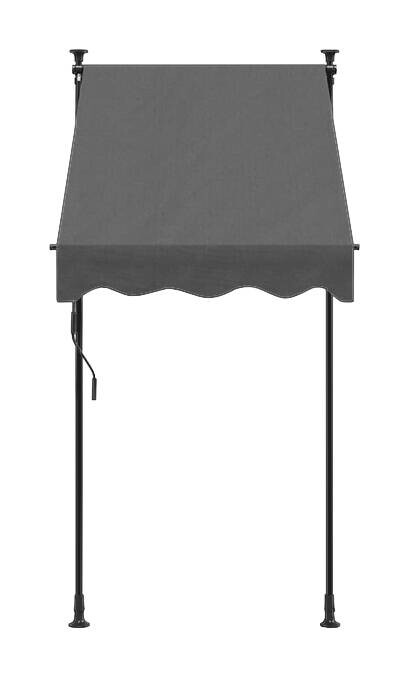 vidaXL Markise anthrazit 100% Polyester B/H/L: ca. 150x300x100 cm