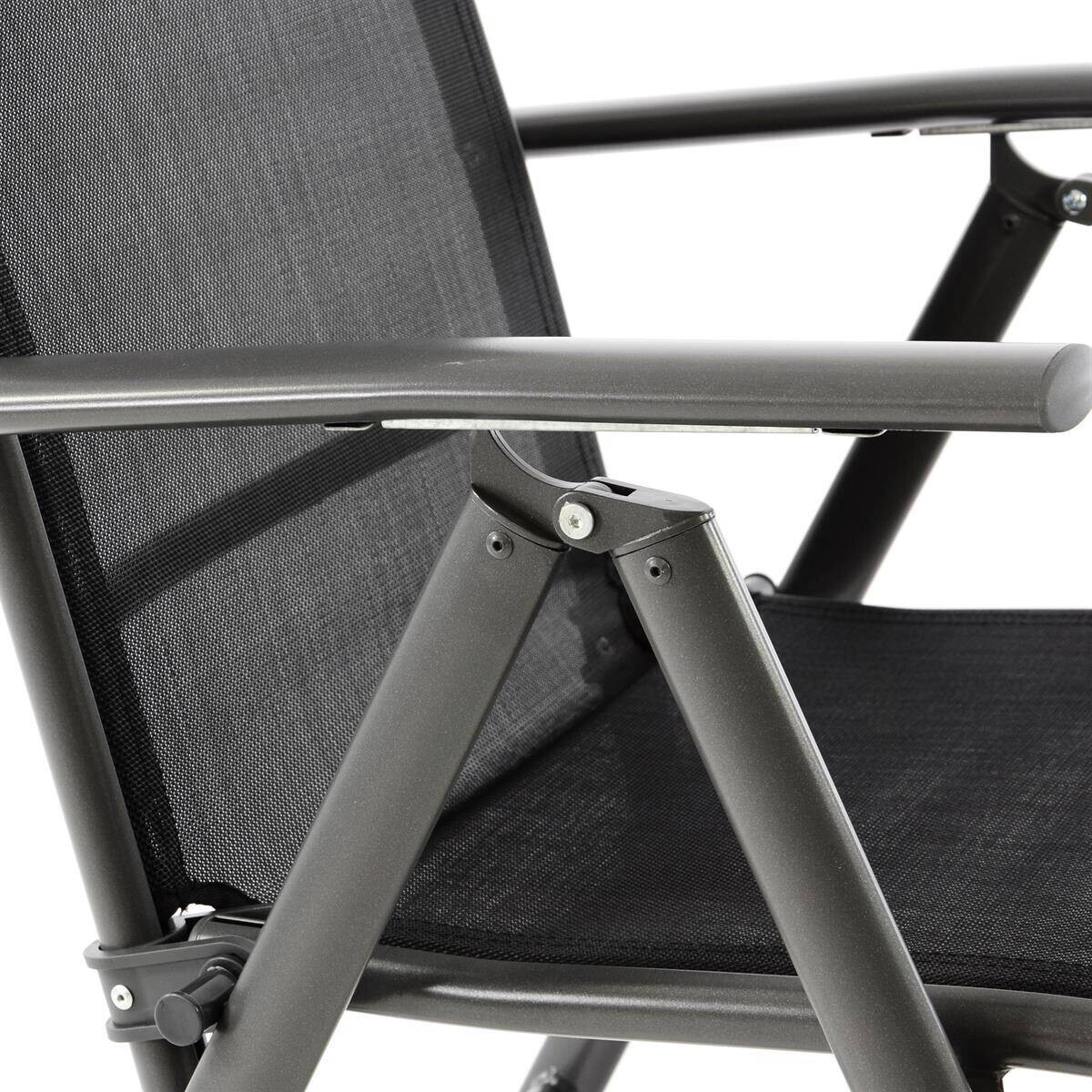 VCM Gartenstuhl schwarz Kunststoff B/H/L: ca. 60x155x55 cm